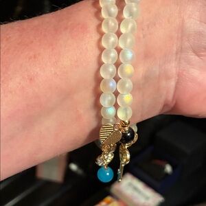 Elegant Gold and Blue Charm Bracelet Mrs 215 creations brand new your choice